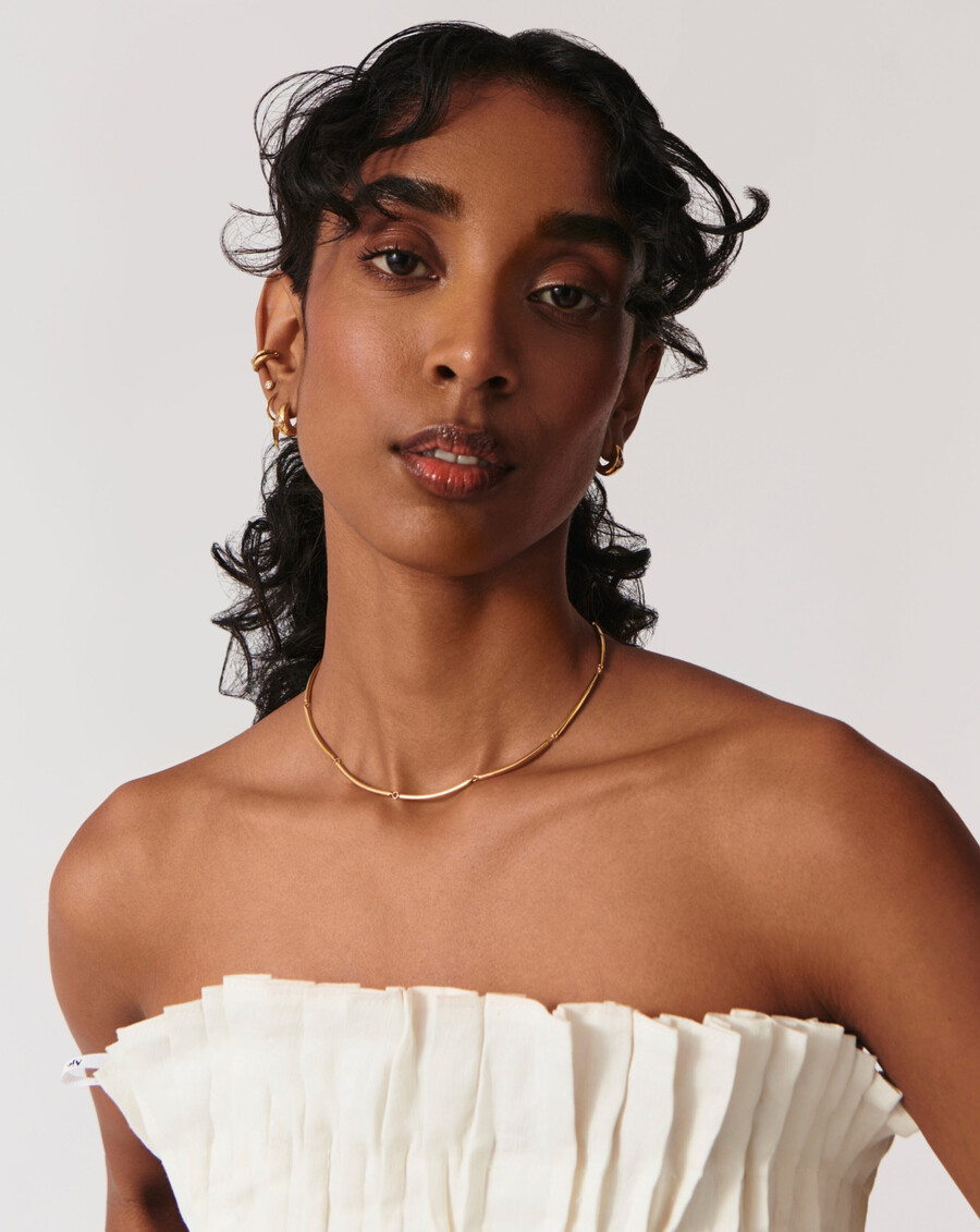 collier ras du cou en émail avec lien de signature