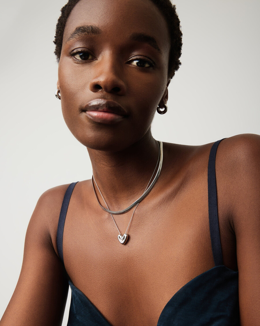 collier pendentif cœur gonflé