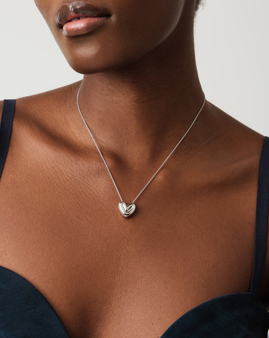 collier pendentif cœur gonflé