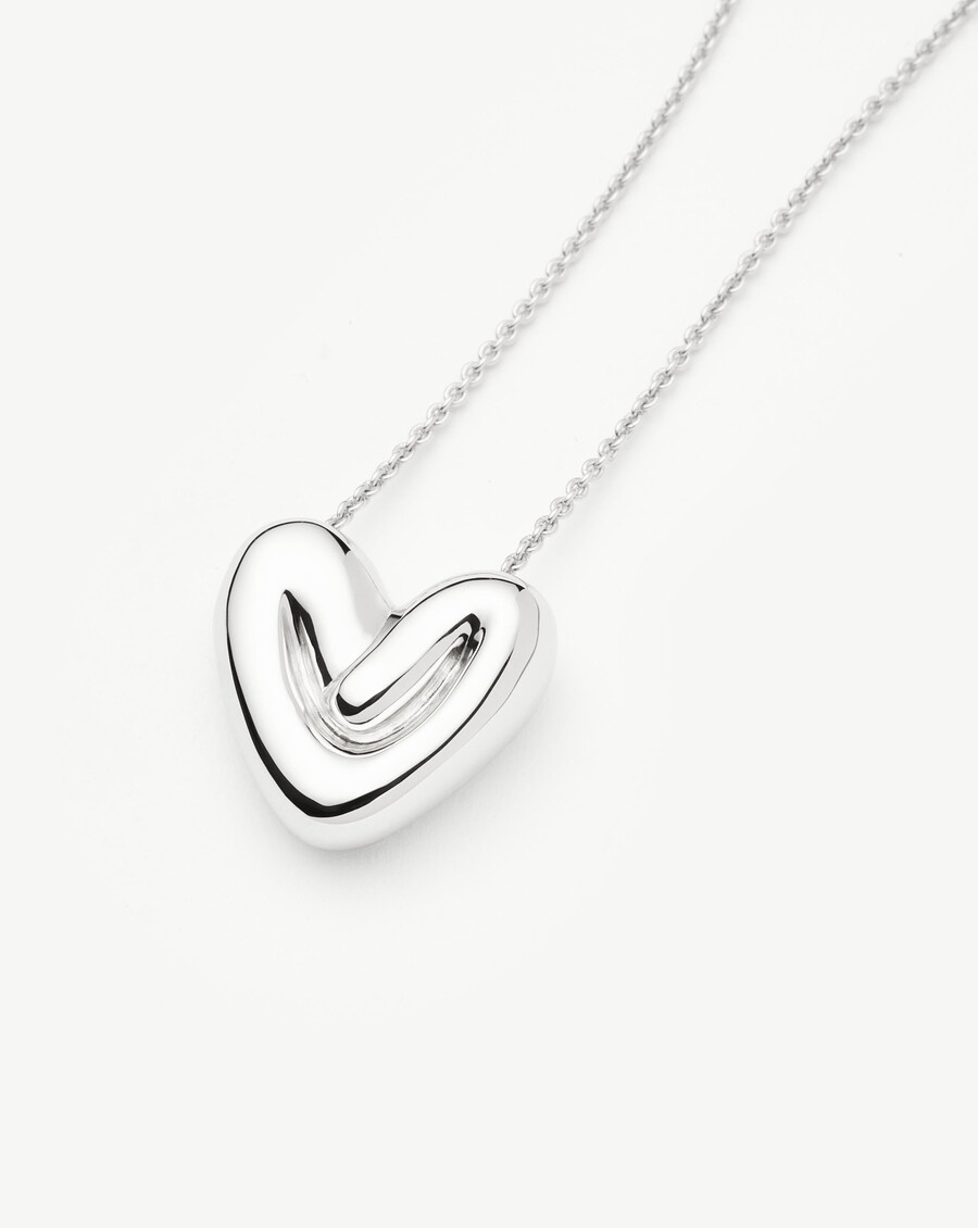 collier pendentif cœur gonflé