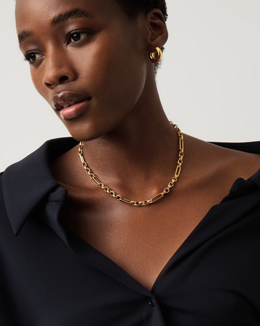 collier axiom chain - plaqué or 18 carats
