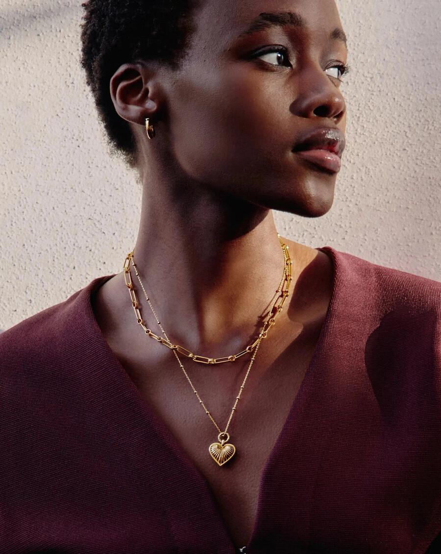 collier aegis chain - plaqué or 18 carats