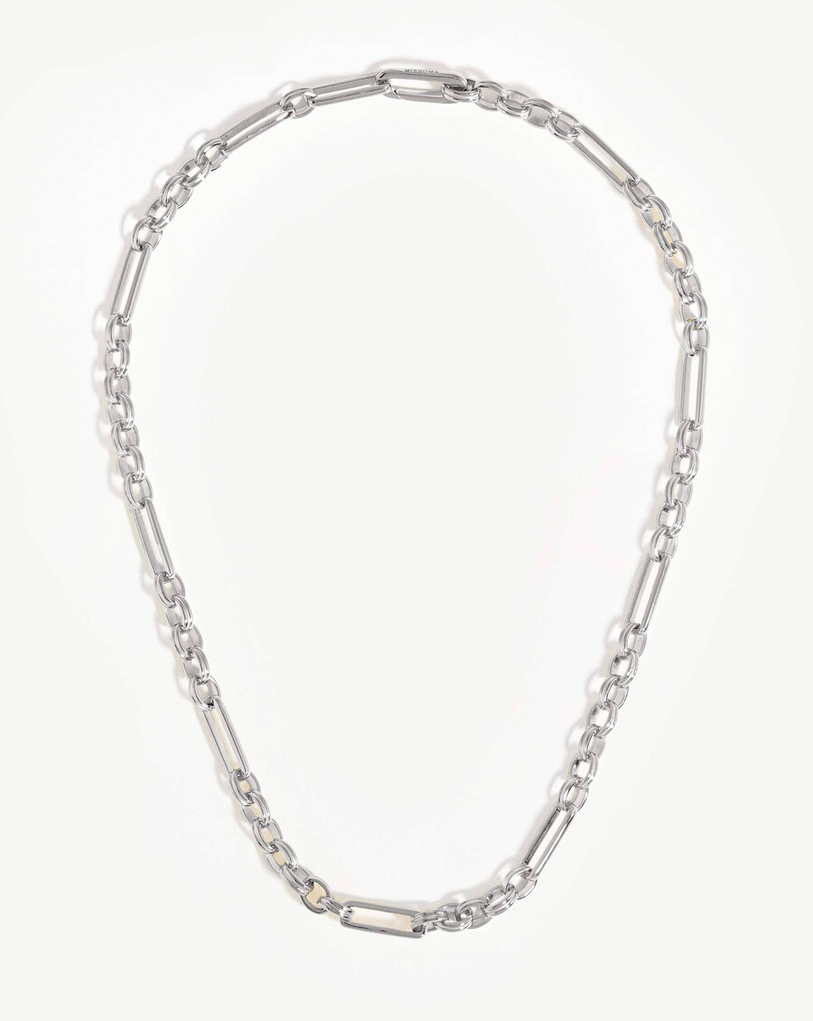 collier axiom chain - plaqué argent