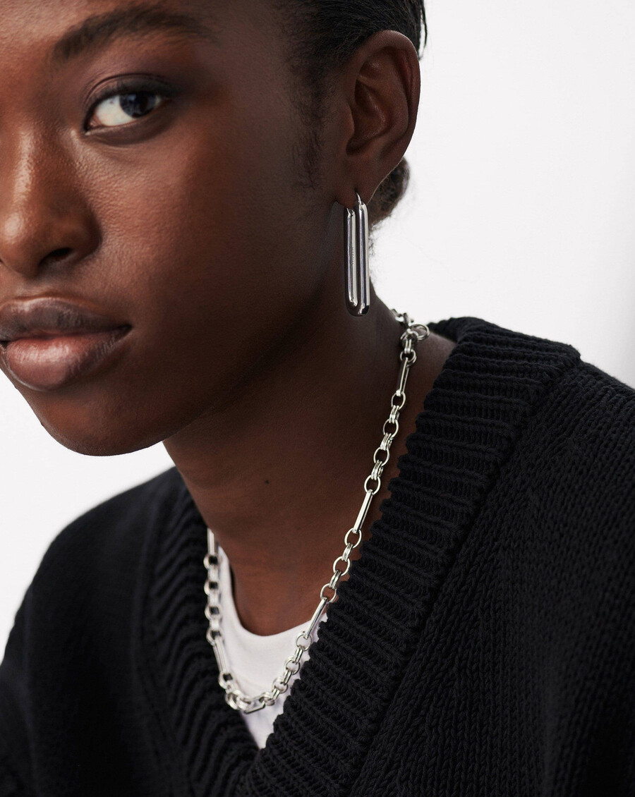 collier axiom chain - plaqué argent