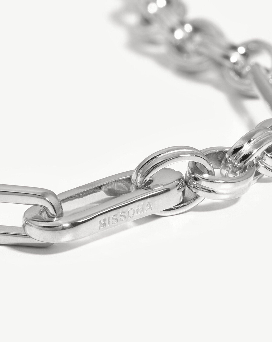 collier axiom chain - plaqué argent