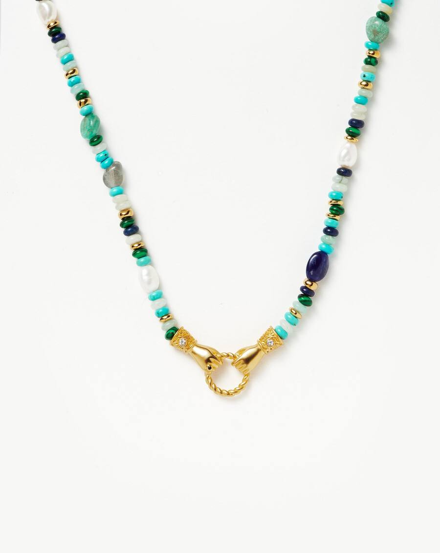 collier harris reed in good hands en perles et pierres précieuses - turquoise