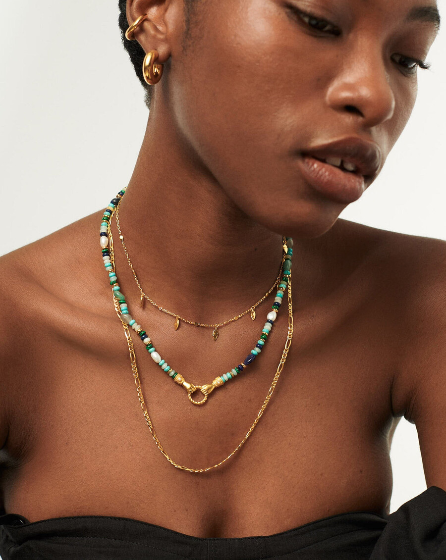collier harris reed in good hands en perles et pierres précieuses - turquoise