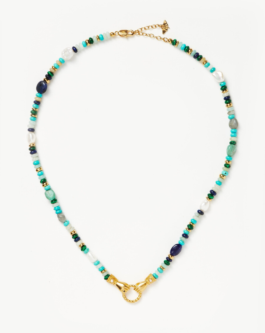 collier harris reed in good hands en perles et pierres précieuses - turquoise