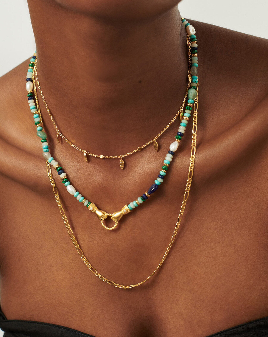 collier harris reed in good hands en perles et pierres précieuses - turquoise