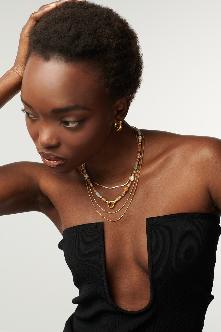 collier harris reed in good hands en or et perles et pierres précieuses