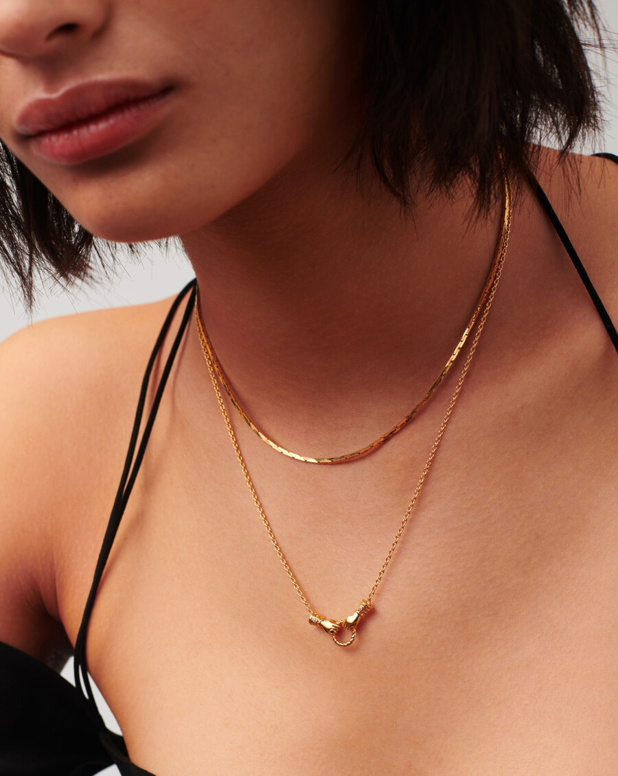 collier pendentif coulissant mini harris reed in good hands en or