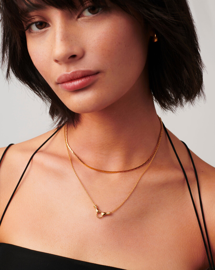 collier pendentif coulissant mini harris reed in good hands en or