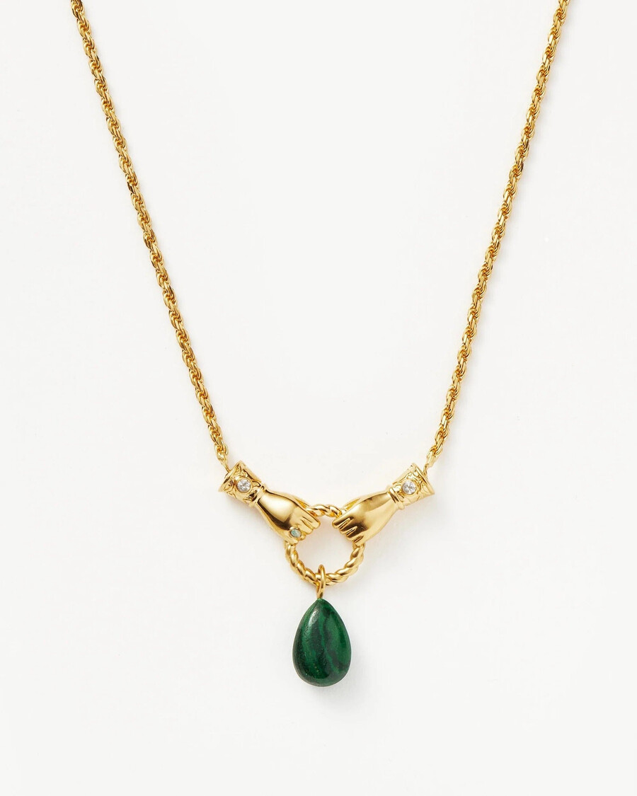 collier pendentif harris reed « in good hands » - malachite