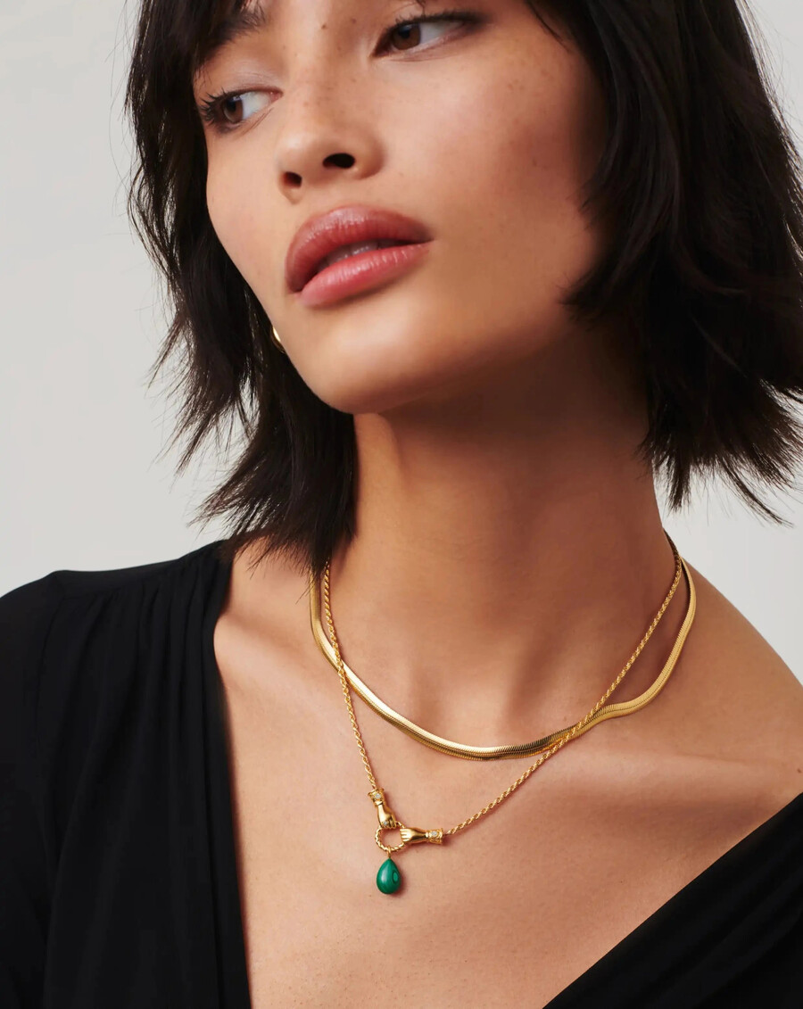 collier pendentif harris reed « in good hands » - malachite