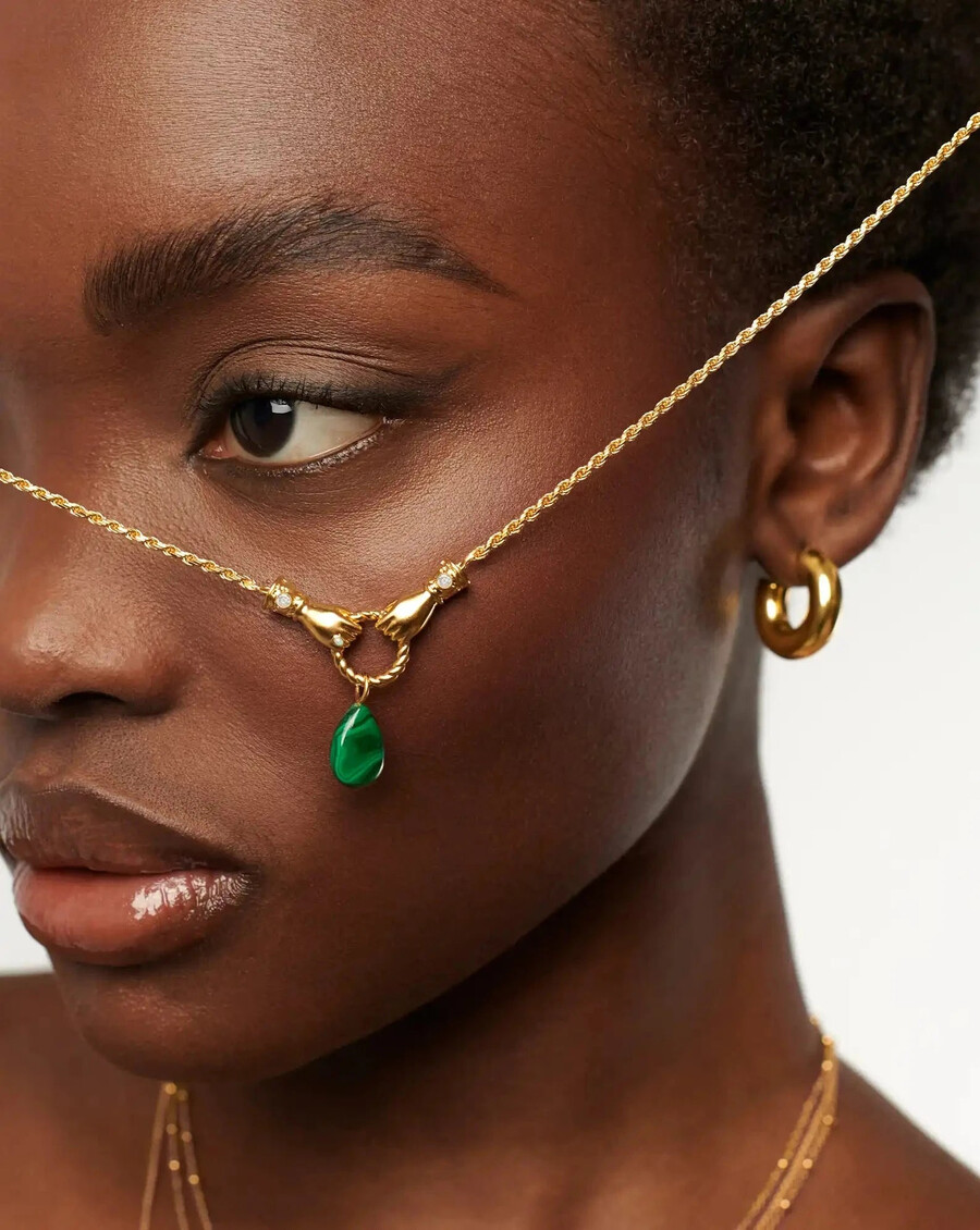 collier pendentif harris reed « in good hands » - malachite