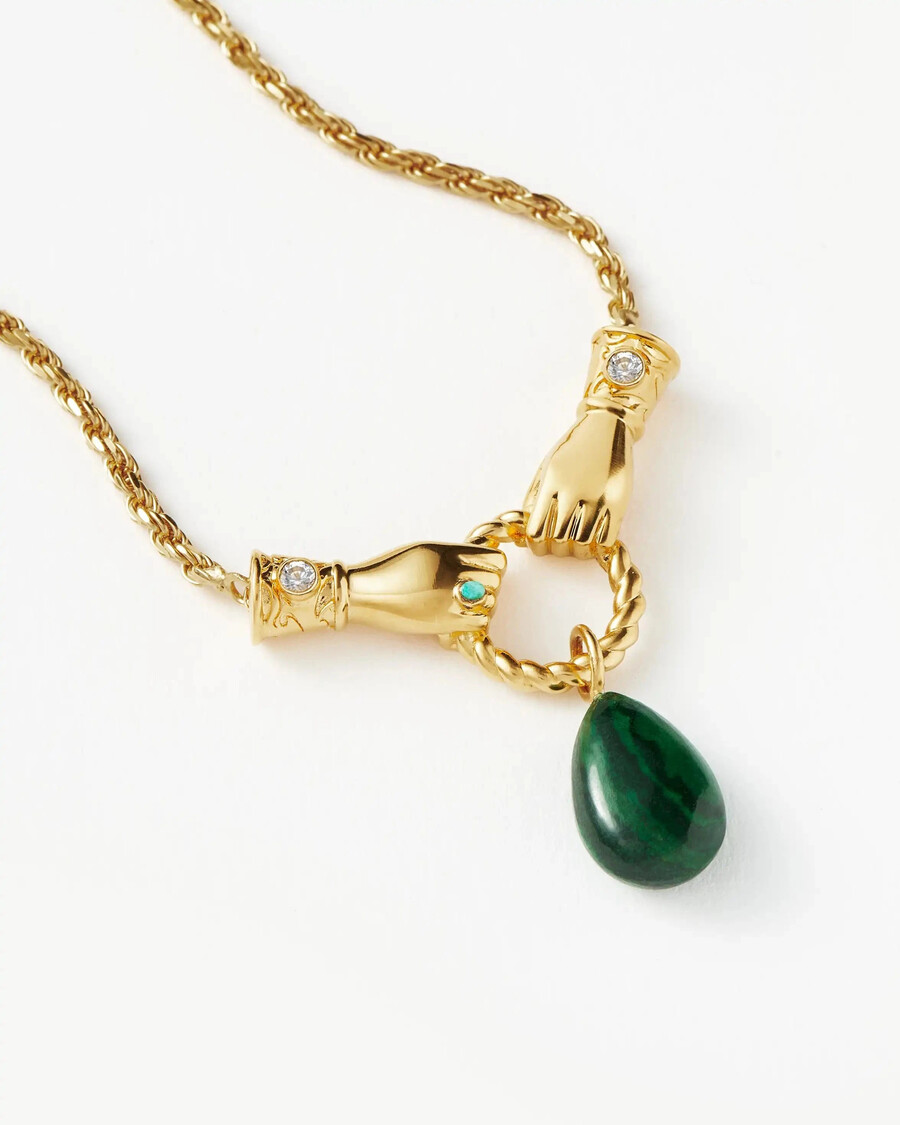 collier pendentif harris reed « in good hands » - malachite