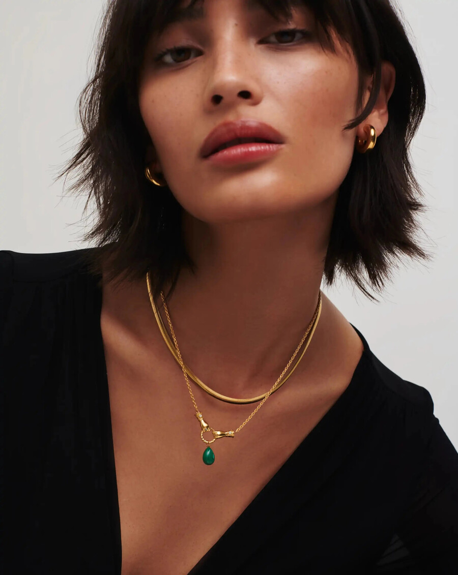 collier pendentif harris reed « in good hands » - malachite
