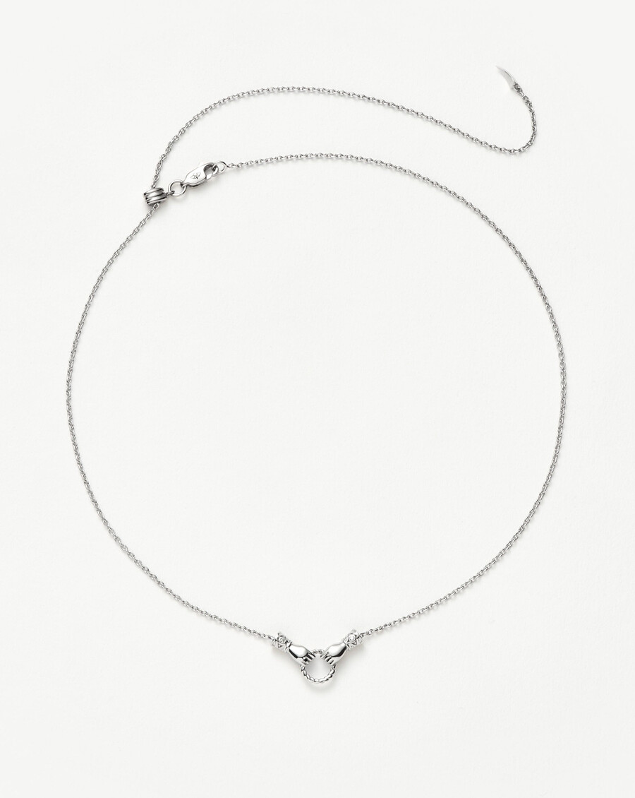 collier à pendentif coulissant harris reed in good hands mini en argent