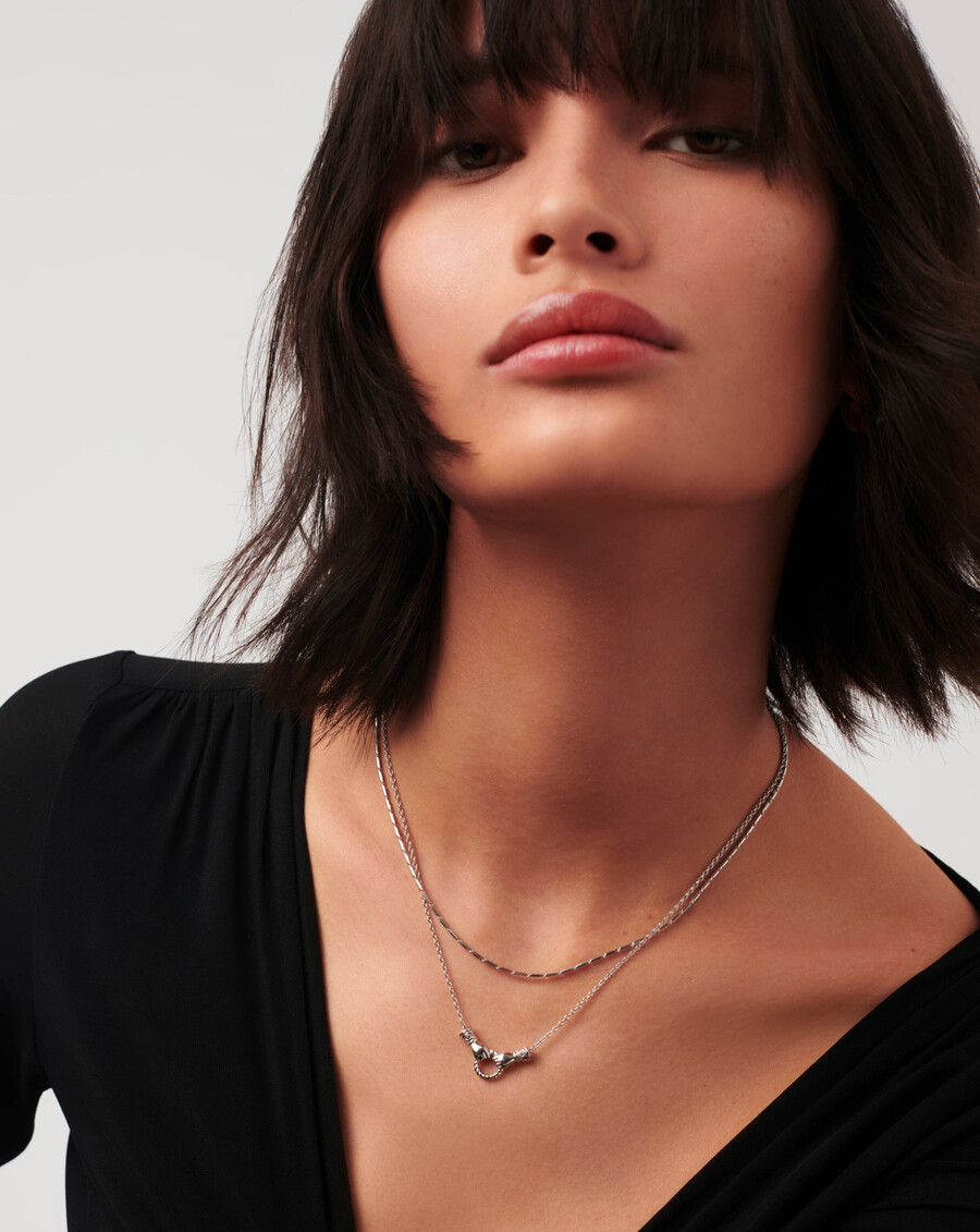 collier à pendentif coulissant harris reed in good hands mini en argent