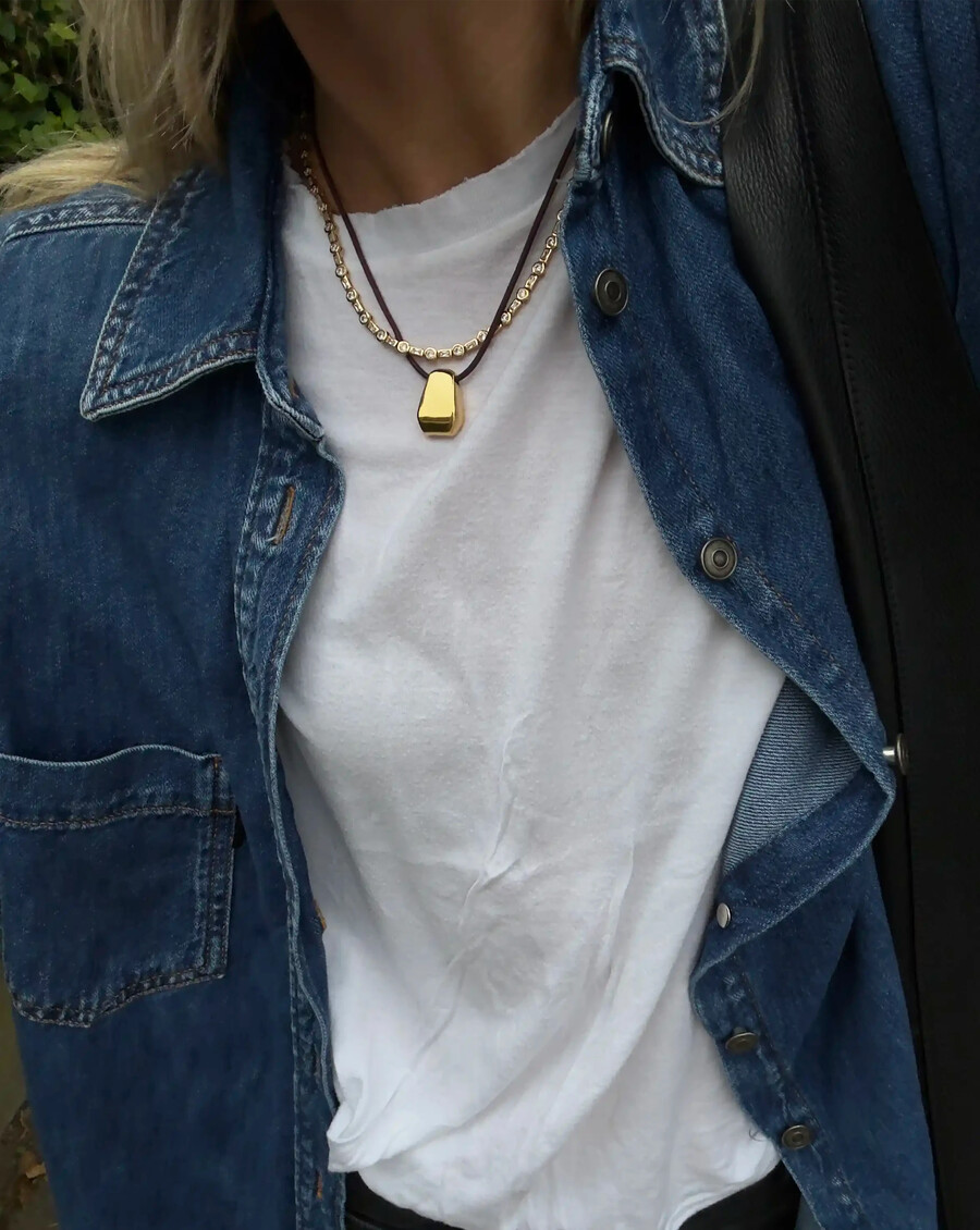 collier lucy williams en cordon arco personnalisable - or