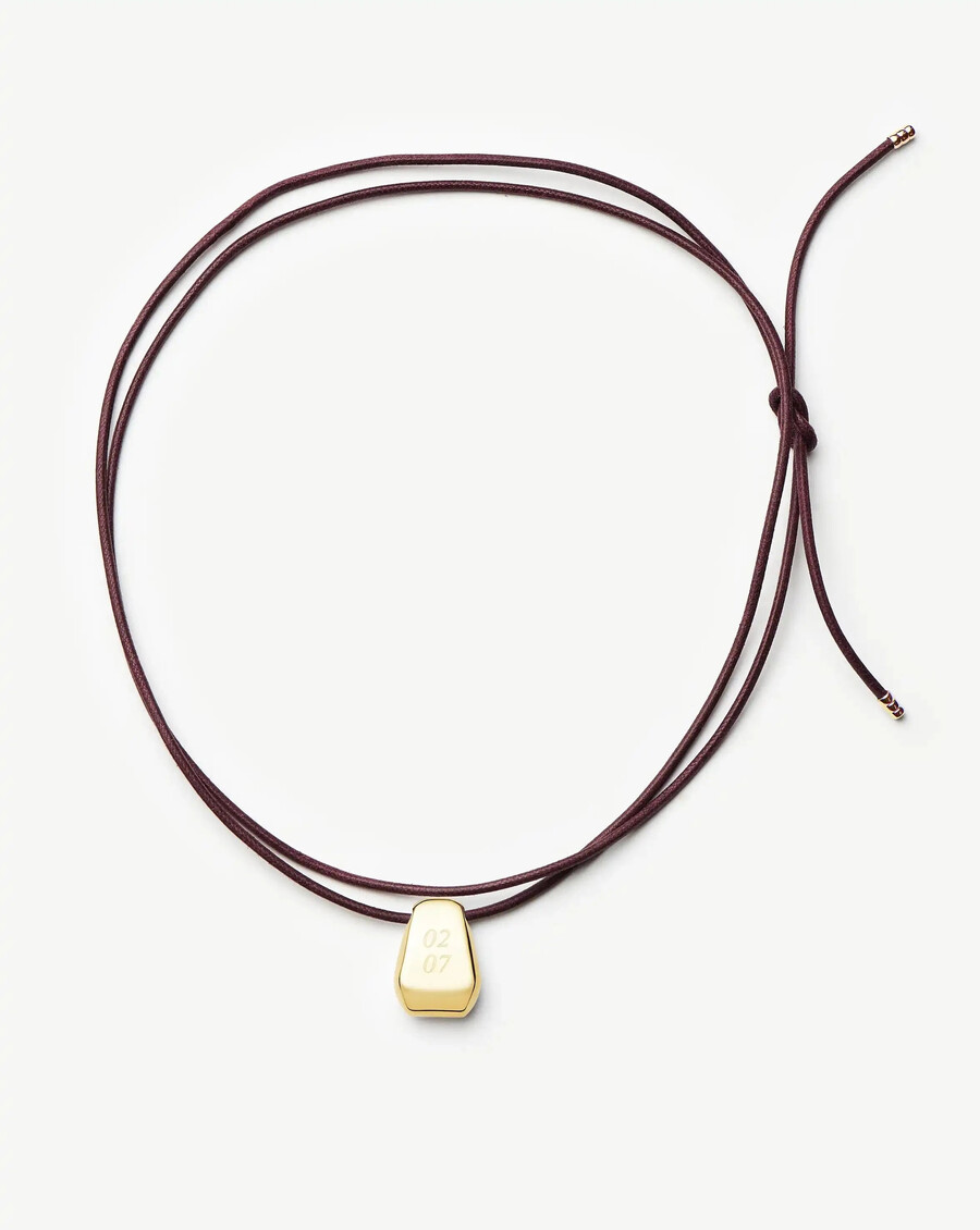 collier lucy williams en cordon arco personnalisable - or