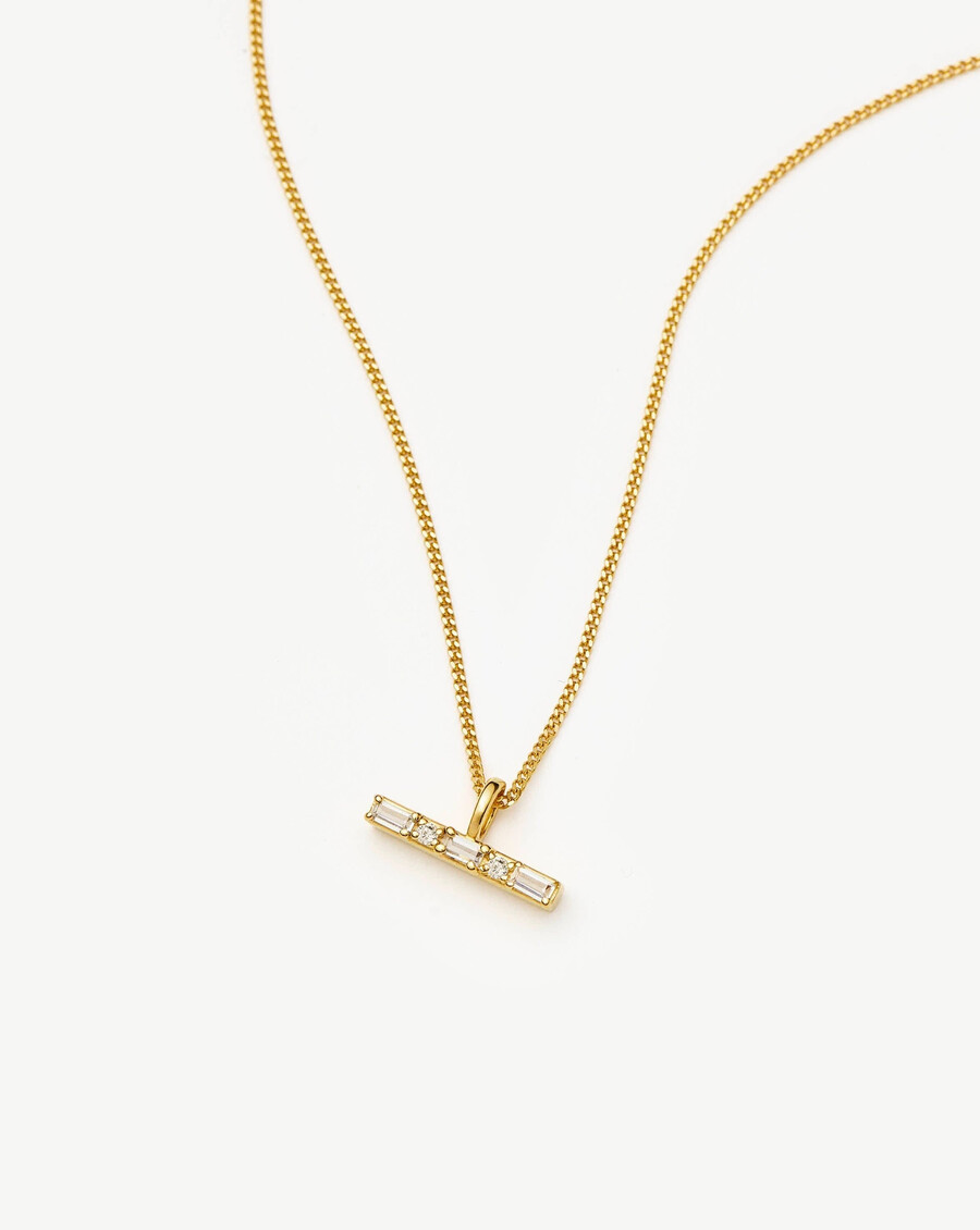 collier pendentif en pierre lucy williams avec barre en t