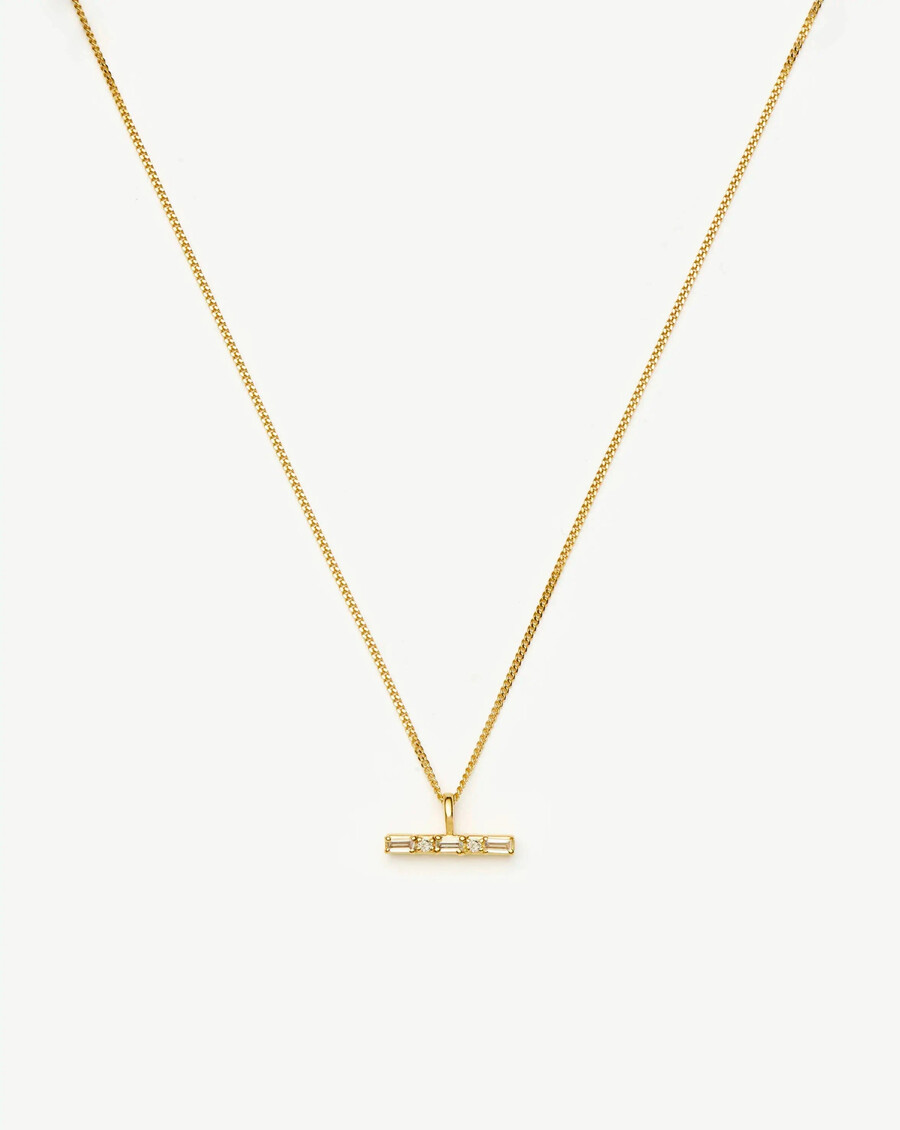 collier pendentif en pierre lucy williams avec barre en t