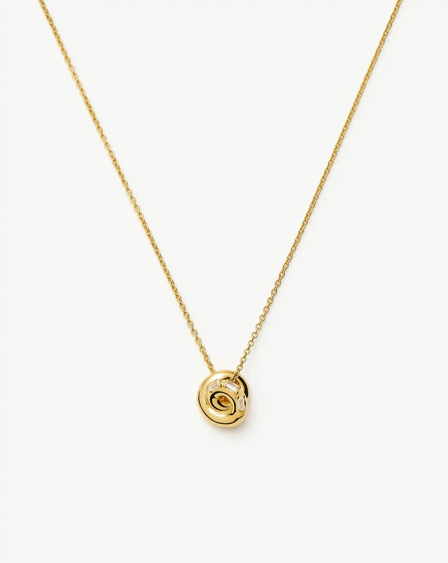 collier pendentif lucy williams pavé knot - or