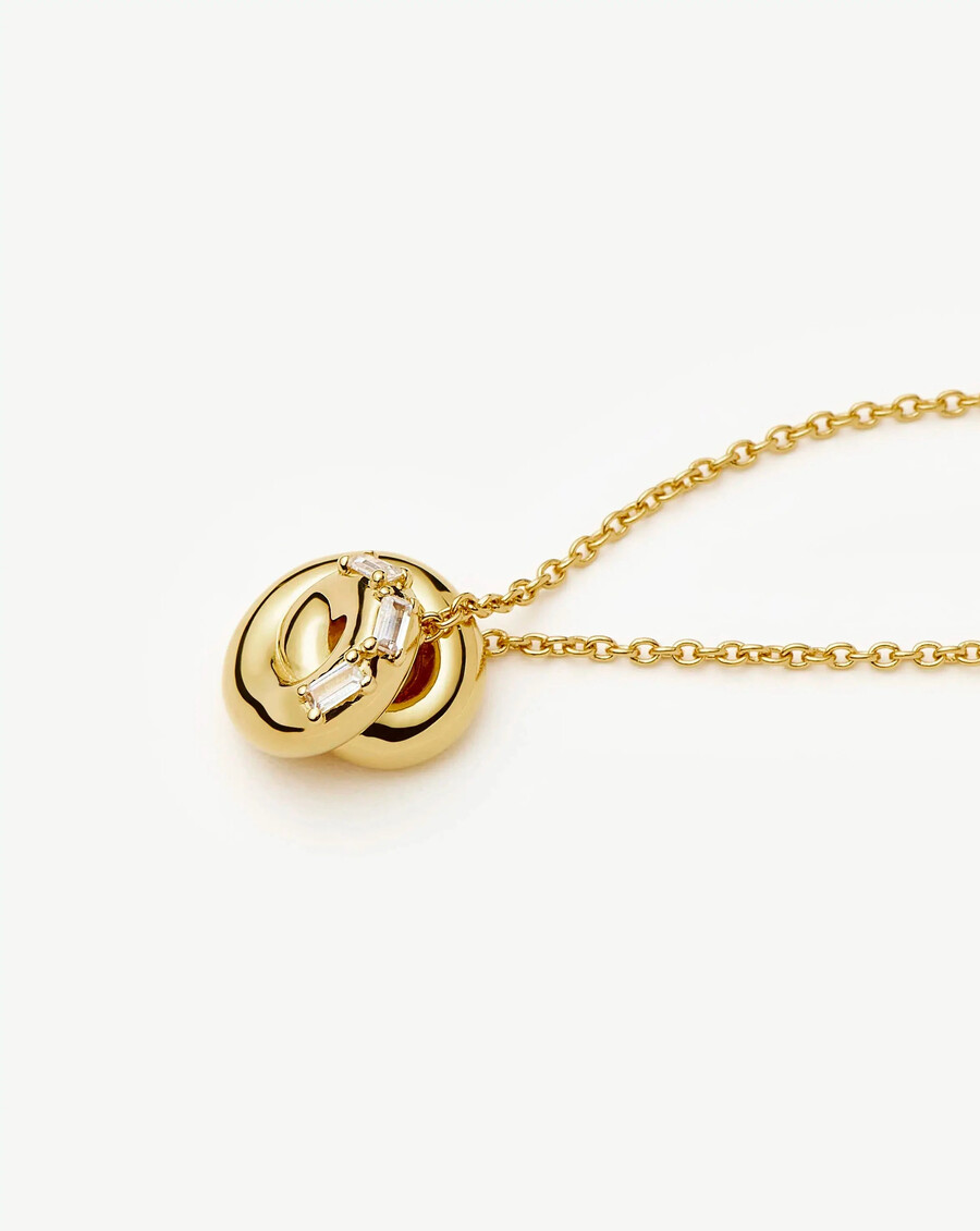 collier pendentif lucy williams pavé knot - or