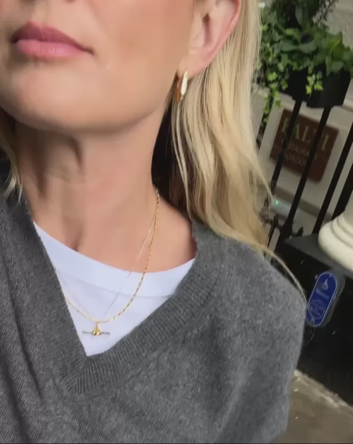 collier pendentif nœud en t lucy williams - or et argent