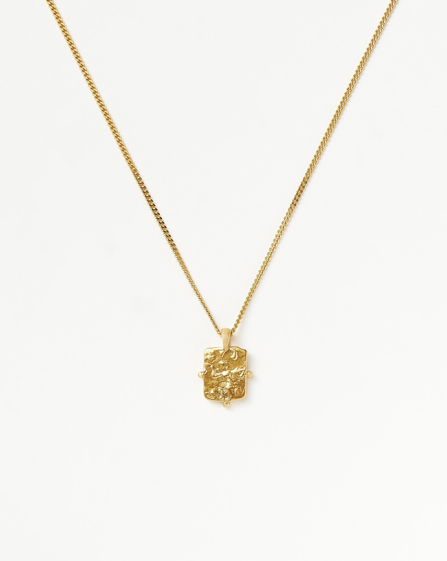collier pendentif pièce carrée à perles gravables lucy williams