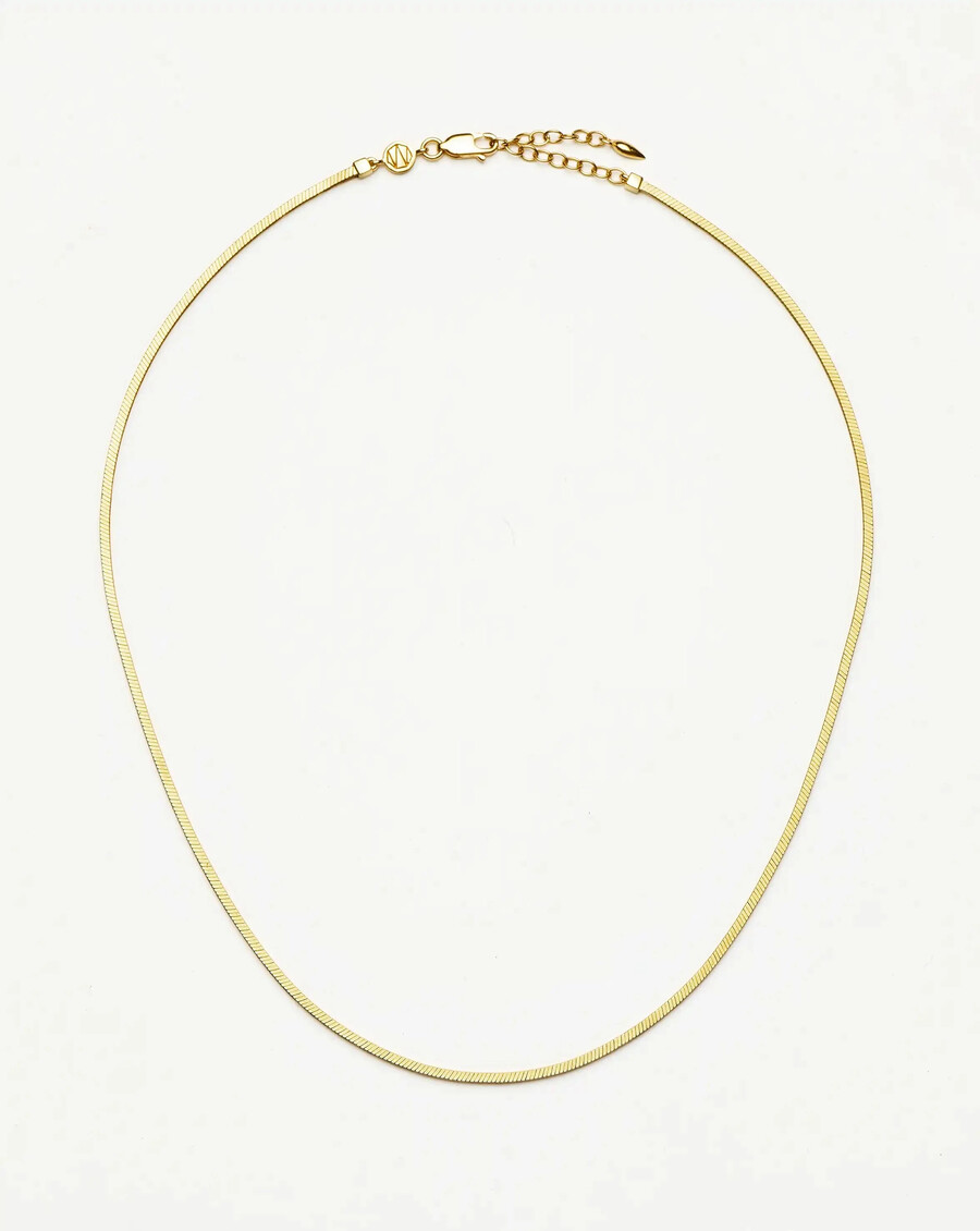 collier lucy williams short square snake chain or