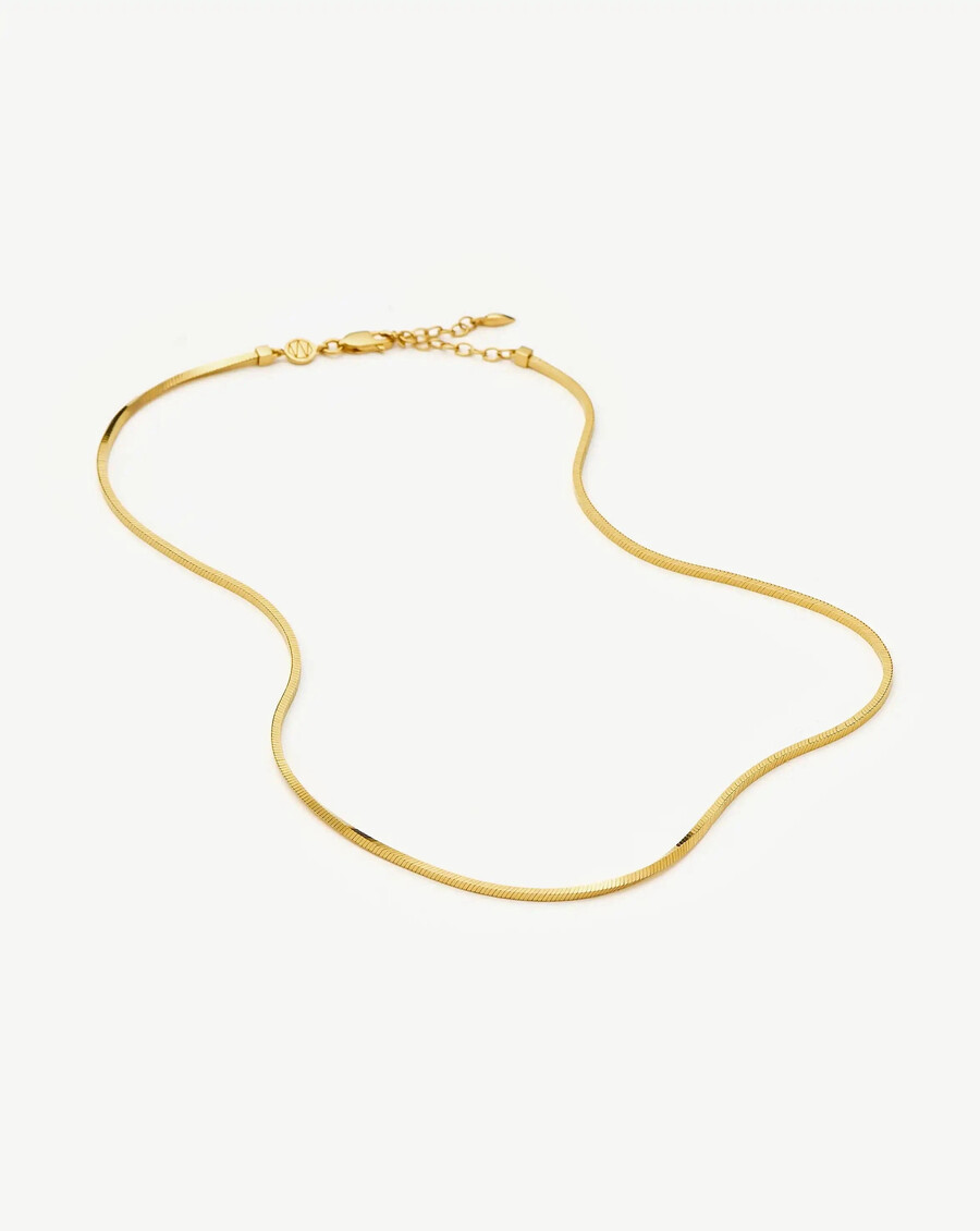 collier lucy williams short square snake chain or