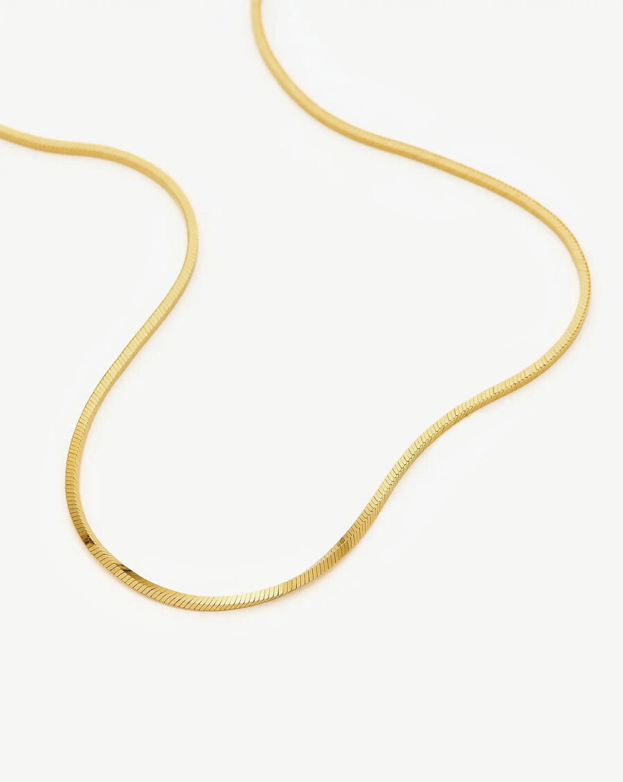 collier lucy williams short square snake chain or