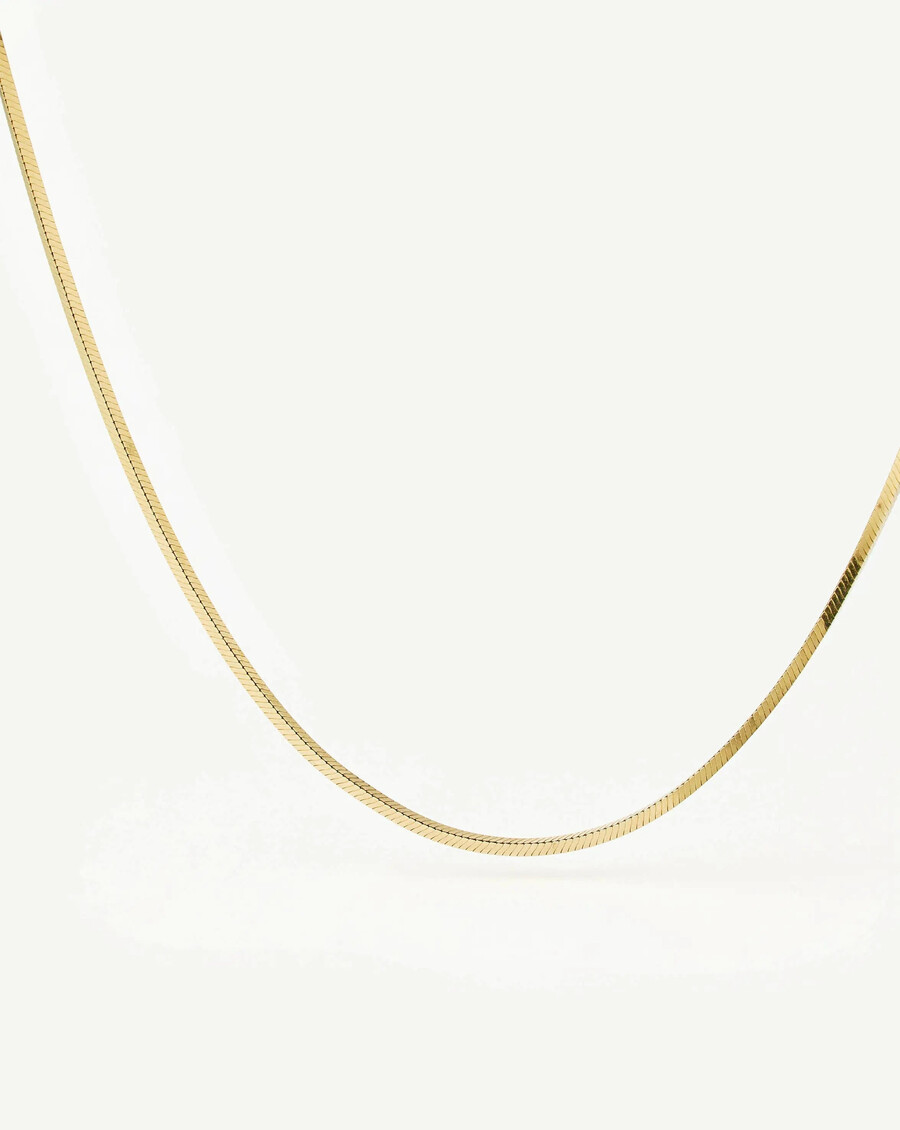 collier lucy williams short square snake chain or