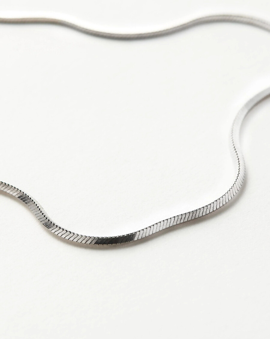 collier lucy williams short square snake chain