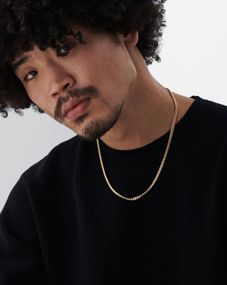 collier à maillons ronds pour homme