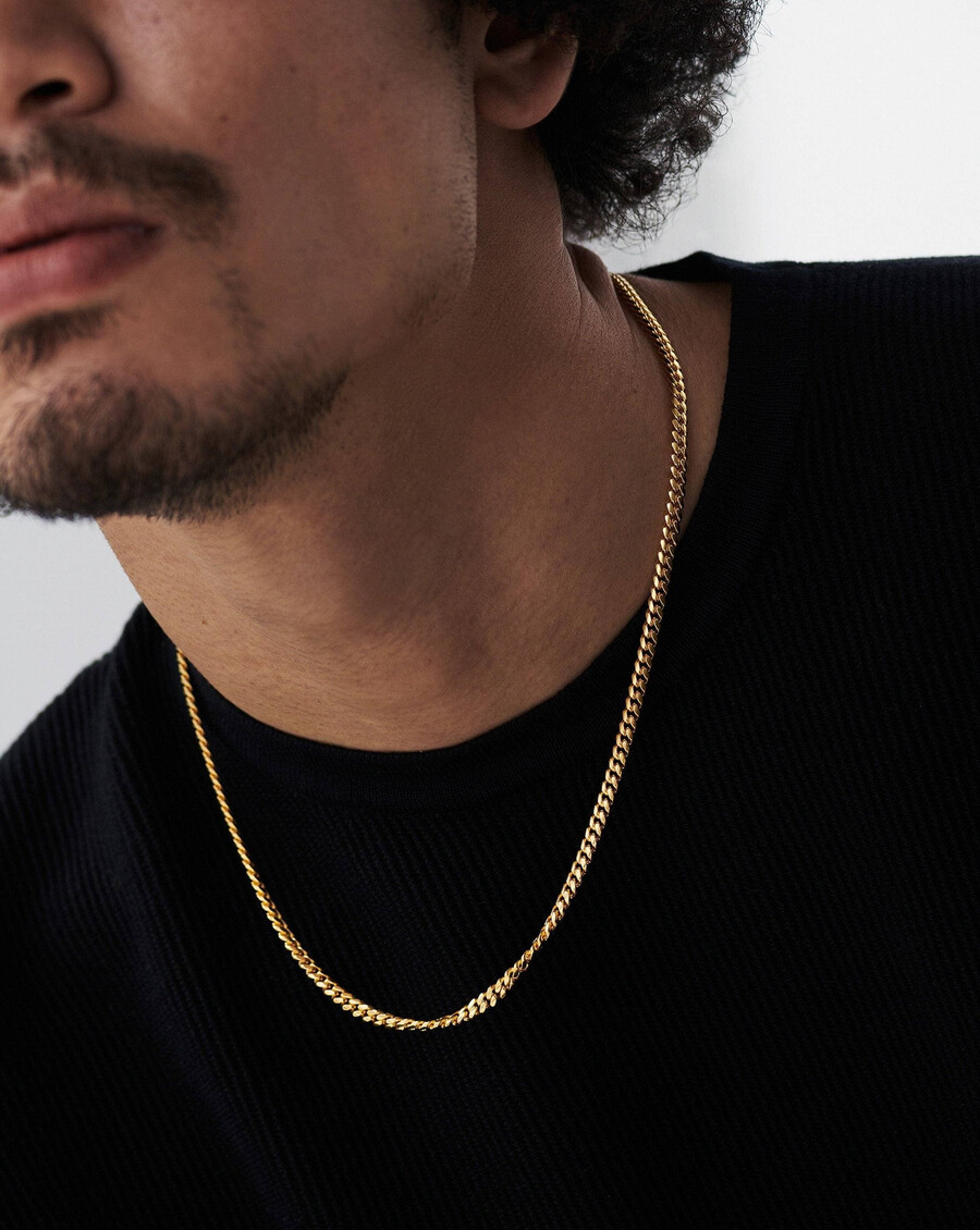 collier à maillons ronds pour homme