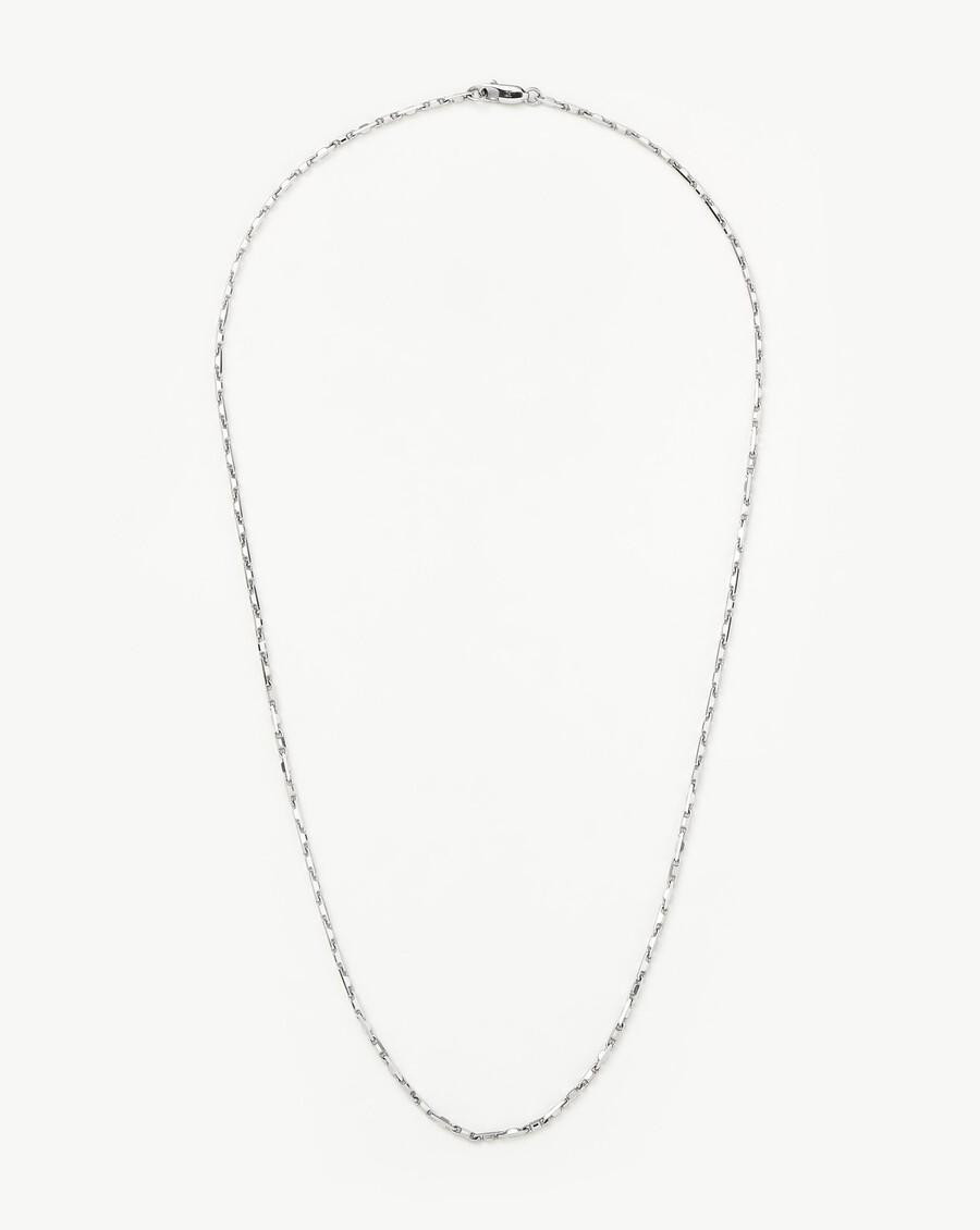 collier à maillons entrelacés en argent pour homme