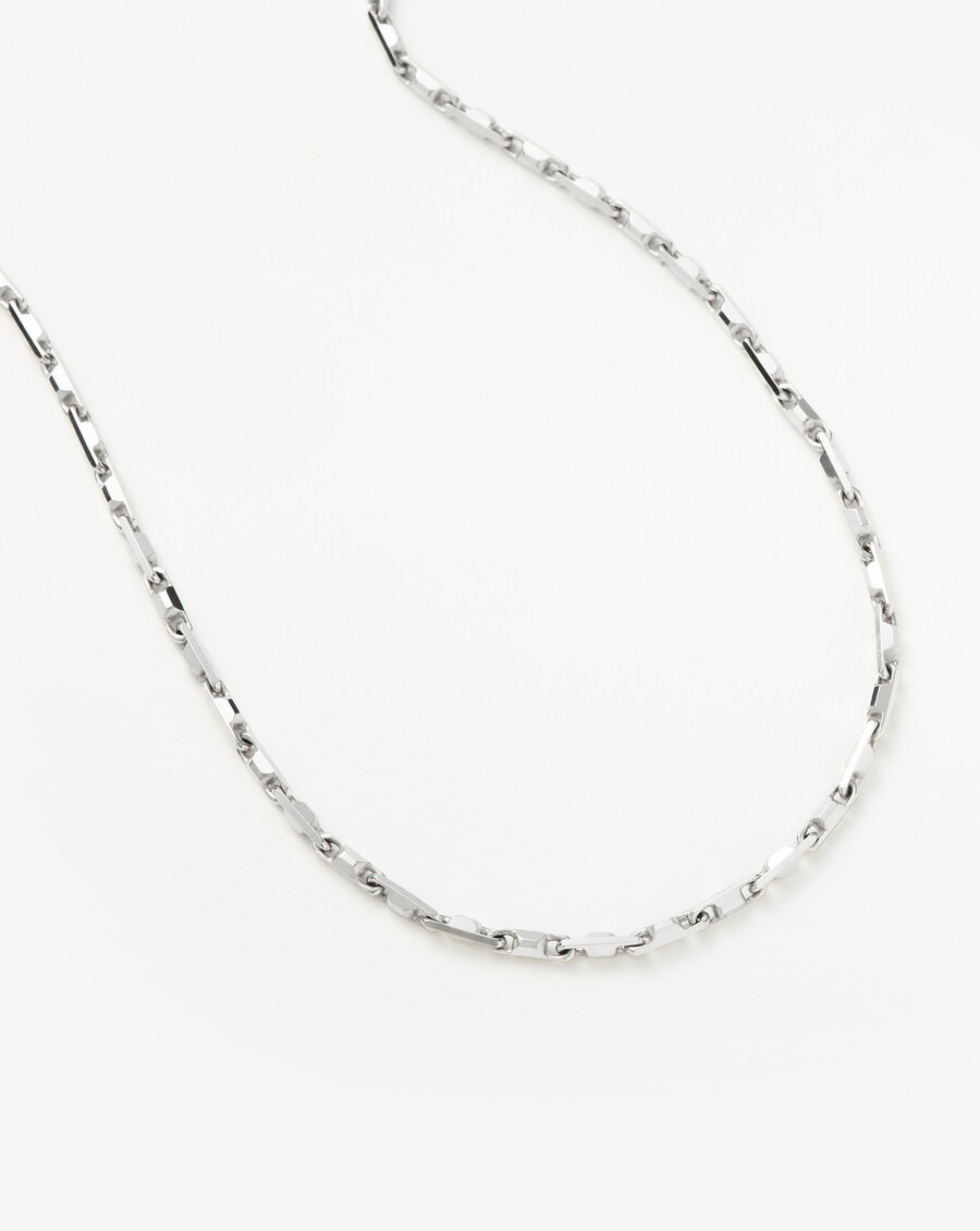 collier à maillons entrelacés en argent pour homme