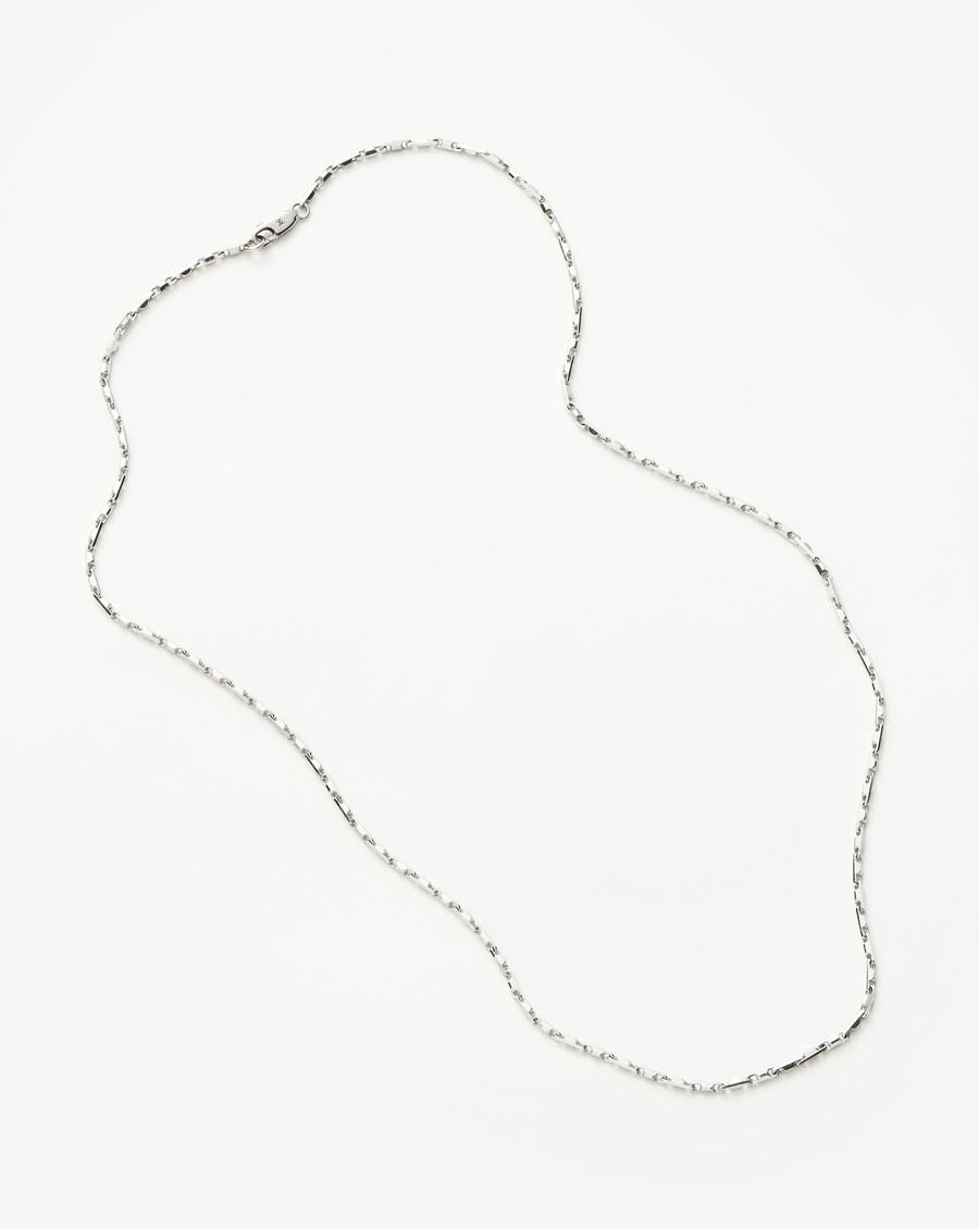 collier à maillons entrelacés en argent pour homme
