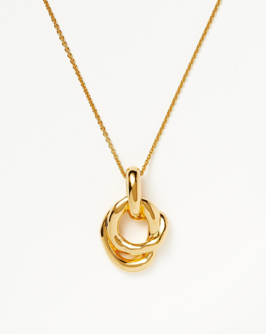 collier pendentif double torsadé fondu