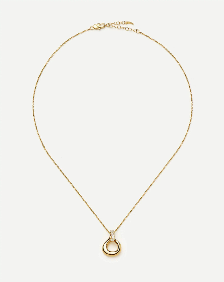 collier pendentif torsadé « neige fondue » - or
