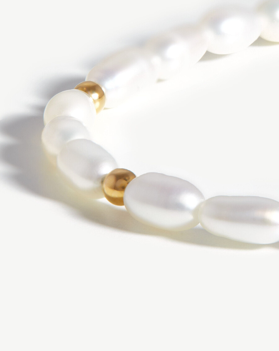 collier court en perles de culture - plaqué or 18 caratsperles