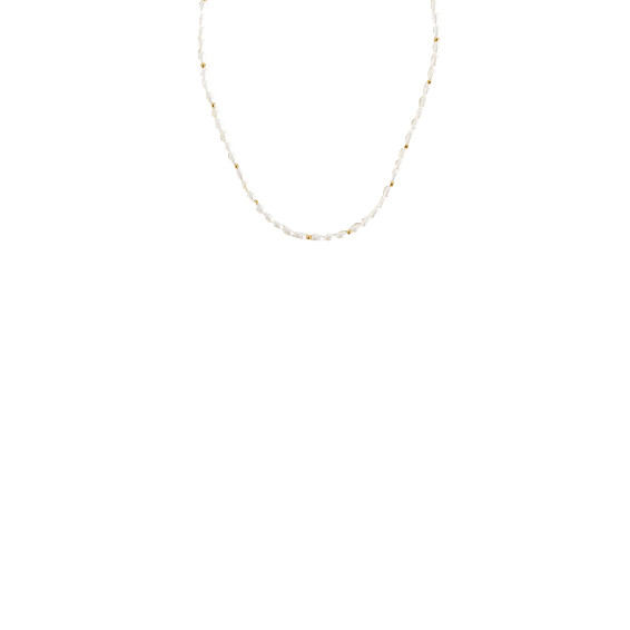 collier court en perles de culture - plaqué or 18 caratsperles