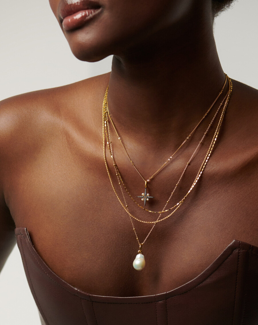 collier à chaîne de perles baroques