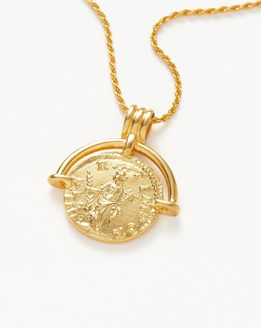 collier lucy williams moyen avec pièce gravable en forme darc romain