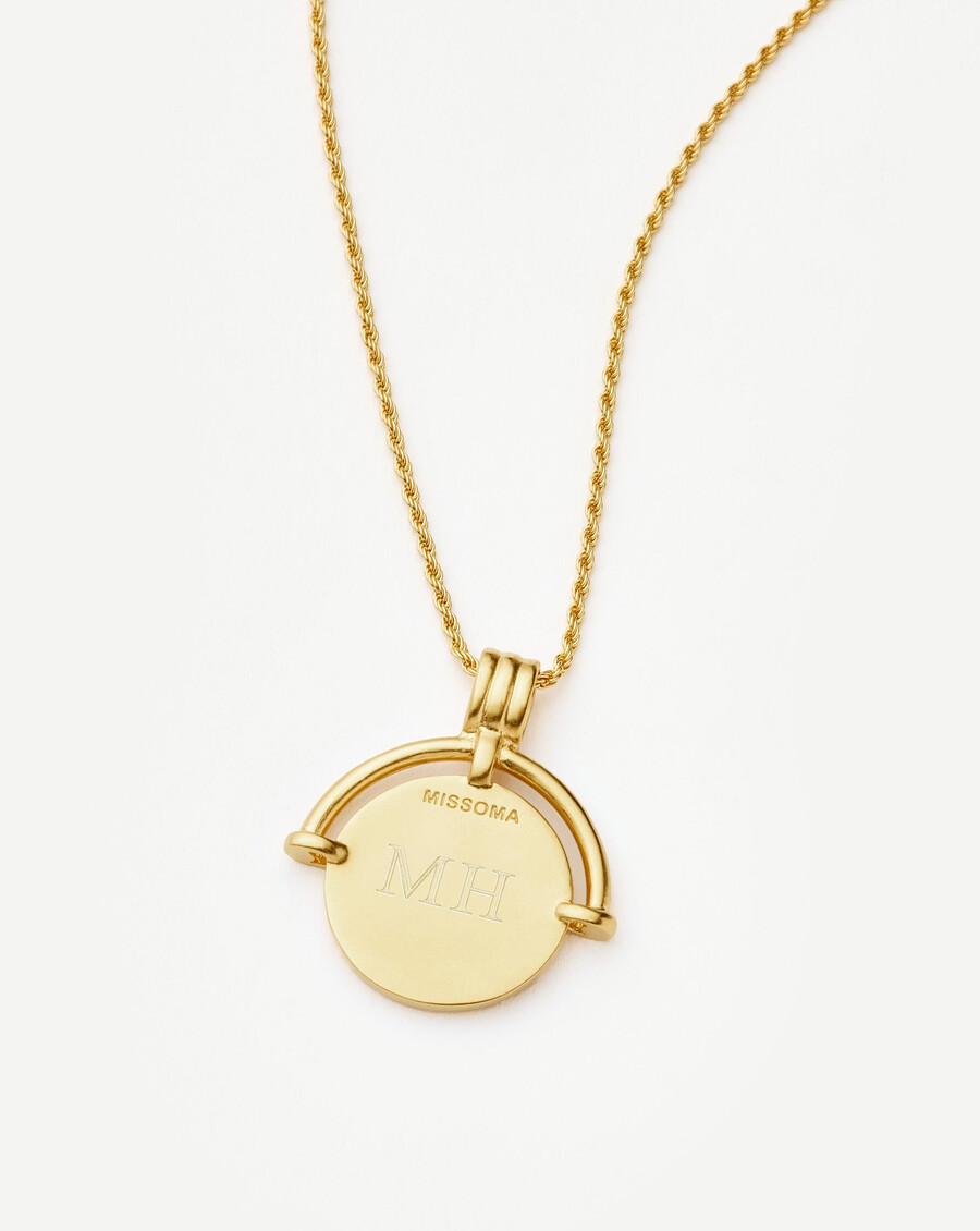collier lucy williams moyen avec pièce gravable en forme darc romain