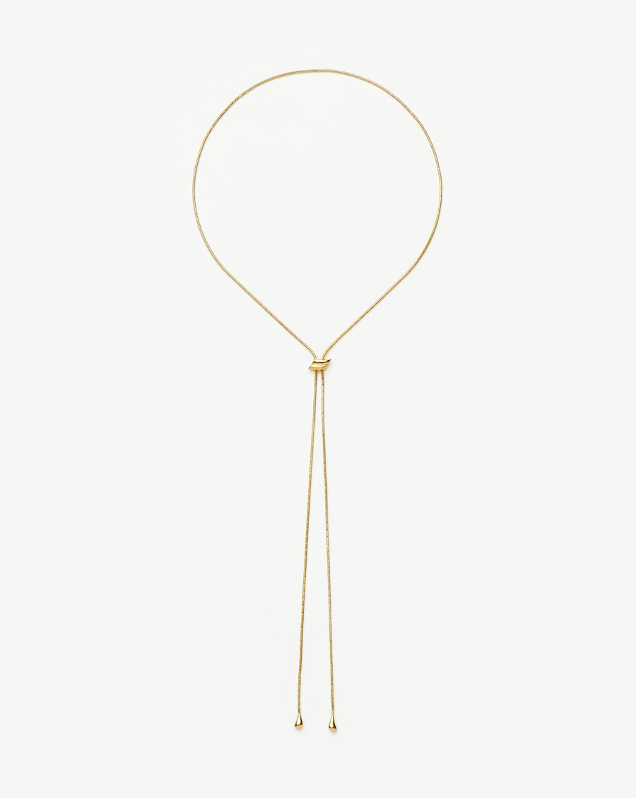 collier savi slider à maillons lariat - or