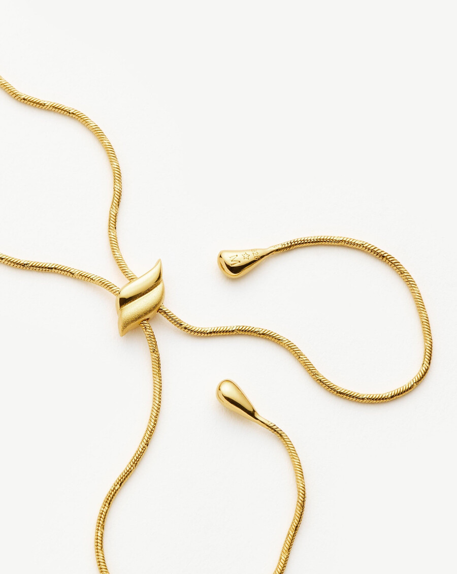 collier savi slider à maillons lariat - or